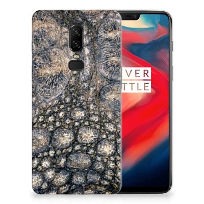 OnePlus 6 TPU Hoesje Krokodillenprint OnePlus 6 TPU Hoesje Krokodillenprint