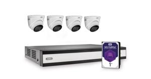 ABUS Performance Line TVVR33842D Analoog, AHD Bewakingscameraset 8-kanaals Met 4 cameras 2560 x 1940 Pixel 1 TB