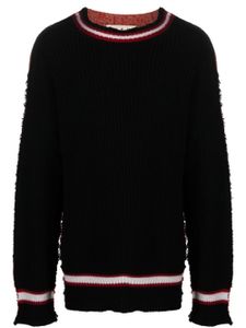 Marni pull bicolore à encolure ronde - Noir