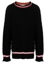 Marni pull bicolore à encolure ronde - Noir