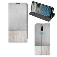 Nokia 2.4 Book Wallet Case Wood Concrete - thumbnail