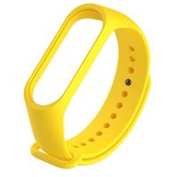 By Qubix - Compatible met Xiaomi Mi band 3/4 / 5/6 / 7 bandje OneColor - Geel - Compatible Xiaomi bandje