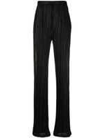 STYLAND pleated satin straight trousers - Noir