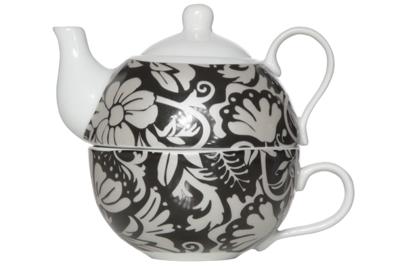 Cosy & Trendy Tea For One Theepot Black Leaves