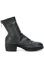 Guidi bottines à effet usé - Noir - thumbnail