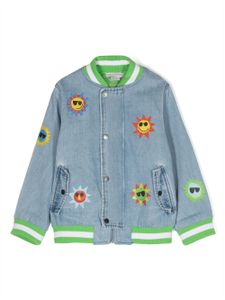 Stella McCartney Kids veste bomber en jean - Bleu