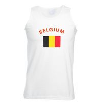 Mouwloos t-shirt met Belgische vlag 2XL  -