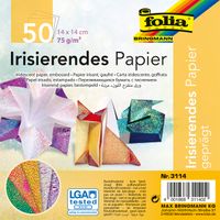 Vouwpapier Folia iriserend 50vel assorti