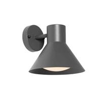 QAZQA Industriële buitenwandlamp donkergrijs kegel IP44 - Natas - thumbnail