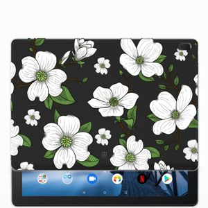 Lenovo Tab E10 Siliconen Hoesje Dogwood Flowers