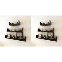 vidaXL Wandplanken 6 st zwart