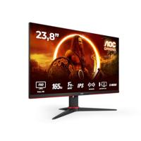 AOC Gaming 24G2SPAE/BK - 24 inch FHD Monitor, 165Hz, 1ms MPRT, FreeSync, G-Sync Compatible, luidspreker (1920x1080, VGA, HDMI, DisplayPort) zwart/rood