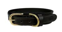 Sazzz halsband voor hond pioneer classic leer donkerbruin 42-50x3,5cm