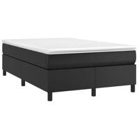 vidaXL Boxspring met matras kunstleer zwart 120x190 cm, bed, boxspringbed, tweepersoonsbed, slaapmeubel, boxspring bed, bed met matras, bedframe