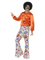 60&apos;s Hippie Broek Groovy Love Heren - thumbnail