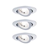 Paulmann 92986 LED inbouwlamp 3-stap-dim draaibaar rond 82mm 70° 3x6W 3x550lm 230V 3000K chroom mat rond dimbaar plafondspot kunststof