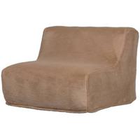 WOOOD Pieke Opblaasbare Fauteuil - Pluche - Zand - 70x87x90