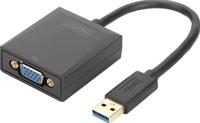 Digitus USB 3.2 Gen 1 (USB 3.0), VGA, Laptop, TV, monitor, Video Adapterkabel [1x USB 3.2 Gen 1 stekker A (USB 3.0) - 1x VGA-bus] DA-70840 15.00 cm