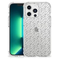 iPhone 13 Pro Max Doorzichtige Silicone Hoesje Stripes Dots