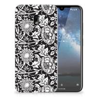 Nokia 2.2 TPU Case Black Flowers