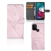 Motorola Moto G10 | G20 | G30 Bookcase Marble Pink - Origineel Cadeau Vriendin - thumbnail