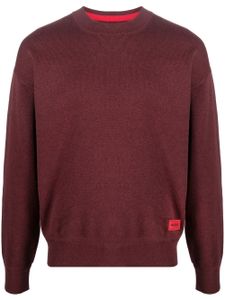 HUGO sweat à patch logo - Rouge