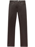 Courrèges pantalon droit en cuir artificiel - Marron