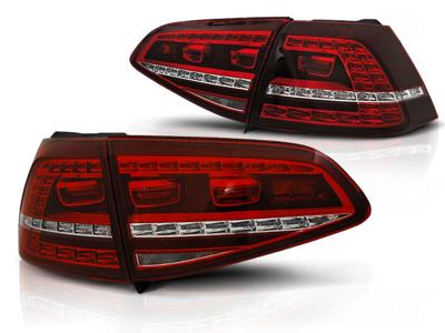 Tuning-Tec Achterlichten voor VW GOLF 7 13-17 ROOD HELDER LED GTI LOOK SEQ