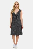 Ulla Popken Jurk, V-hals, uitlopende zoom - Grote Maten