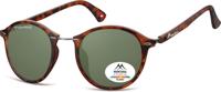 Montana zonnebril unisex panto gevlamd bruin/groen (MP22)