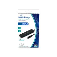 MediaRange MRCS508 interface hub USB 3.2 Gen 1 (3.1 Gen 1) Type-C 5000 Mbit/s Zwart - thumbnail