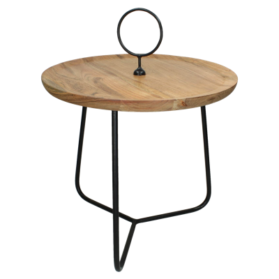 Wants&Needs Accessoires Bijzettafel Acaciahout Bruin 55 X 45 X 45