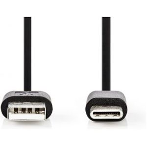 USB 2.0-Kabel | Type-C Male - A Male | 2,0 m | Zwart