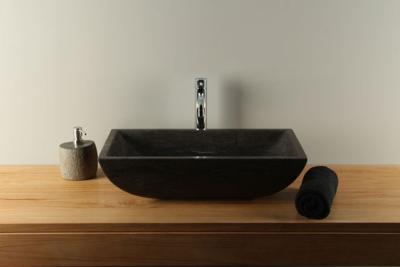 Natuursteen wasbak hardsteen 58 cm BE-016zk Natuursteen wasbak hardsteen 58 cm BE-016zk