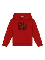 Dolce & Gabbana Kids hoodie à logo imprimé - Rouge