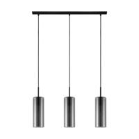 Eglo Glazen hanglamp Keyns 3-lichts zwart met smoke glas 32467 - thumbnail