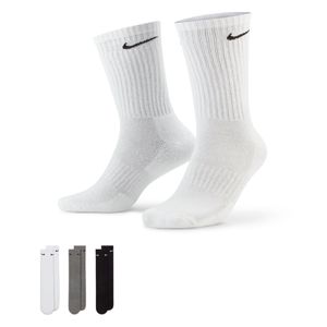 Nike Everyday Cushioned Sportsokken 3-Pack Zwart Grijs Wit