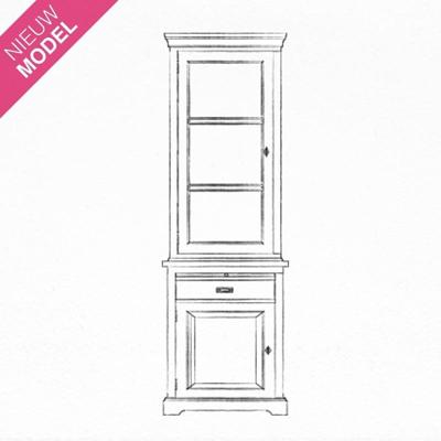 Vitrinekast Lakewood | Hout  | Mindihout | Wit