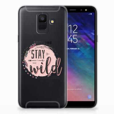 Samsung Galaxy A6 (2018) Telefoonhoesje met Naam Boho Stay Wild Samsung Galaxy A6 (2018) Telefoonhoesje met Naam Boho Stay Wild
