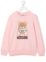 Moschino Kids sweat en coton à logo imprimé - Rose