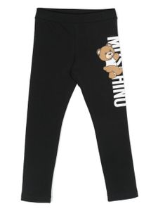 Moschino Kids legging à imprimé ourson - Noir