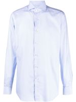 Xacus chemise en coton à col biaisé - Bleu