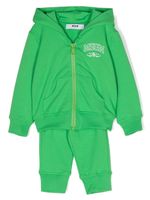 MSGM Kids survêtement en coton à logo imprimé - Vert - thumbnail