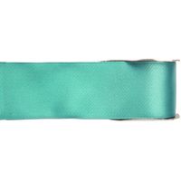 1x Mintgroene satijnlint rollen 2,5 cm x 25 meter cadeaulint verpakkingsmateriaal   -