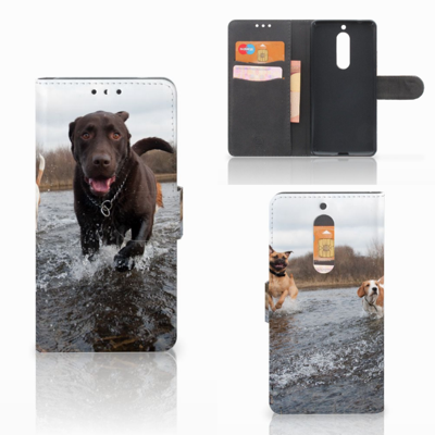 Nokia 5 Telefoonhoesje met Pasjes Honden Labrador Nokia 5 Telefoonhoesje met Pasjes Honden Labrador