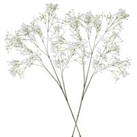 2x stuks kunstbloemen Gipskruid/Gypsophila takken wit 95 cm - thumbnail