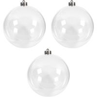 3x Hobby kerstballen 13,6 cm maken - thumbnail