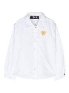 Versace Kids chemise en coton à logo Medusa - Blanc