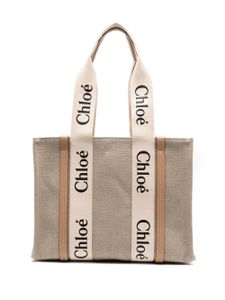 Chloé grand sac cabas Woody - Tons neutres