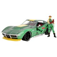 JADA TOYS Street Fighter 1969 Chevrolet Corvette Stingray ZL1 met Cammy White figuur Kant-en-klaar model Personenauto (model)